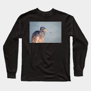 Tri-colored Heron Portrait in Morning Light Long Sleeve T-Shirt